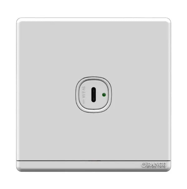 Orange Odessa 1 2 gang Type C Usb Charger Outlet Price in Pakistan