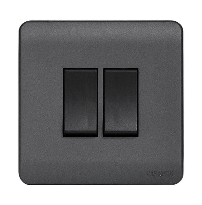 Scintilla 2 Gang Black Flush Switch Price in Pakistan 