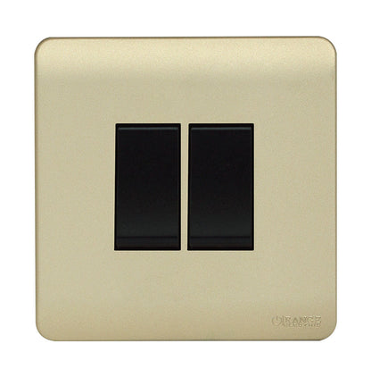 Scintilla 2 Gang Gold Flush Switch Price in Pakistan 