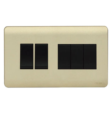 Scintilla 2 Gang Kumbuk Finish Flush Switch Price in Pakistan