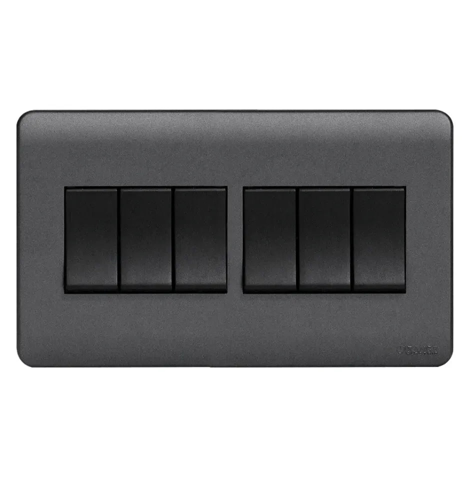 Scintilla 2 Gang Kaluwara Finish Flush Switch Price in Pakistan 