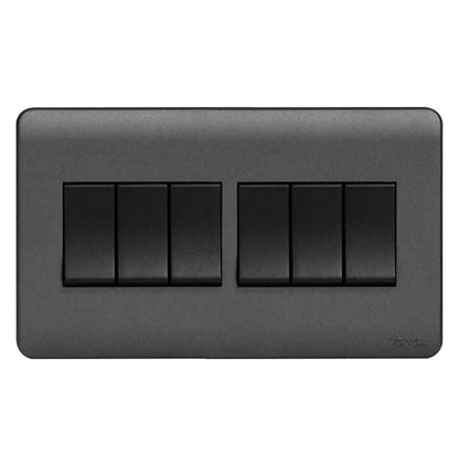 Scintilla 2 Gang Kaluwara Finish Flush Switch Price in Pakistan 