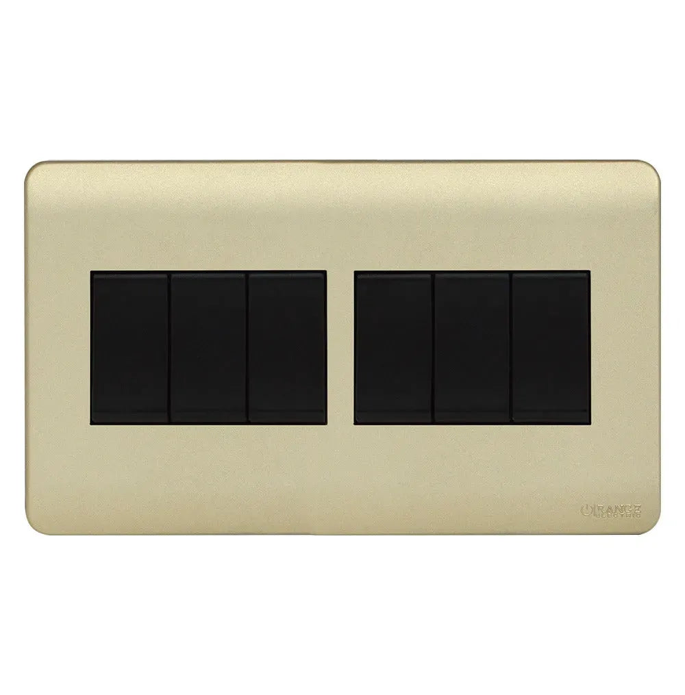 Scintilla 4 Gang Kumbuk Finish Flush Switch Price in Pakistan 