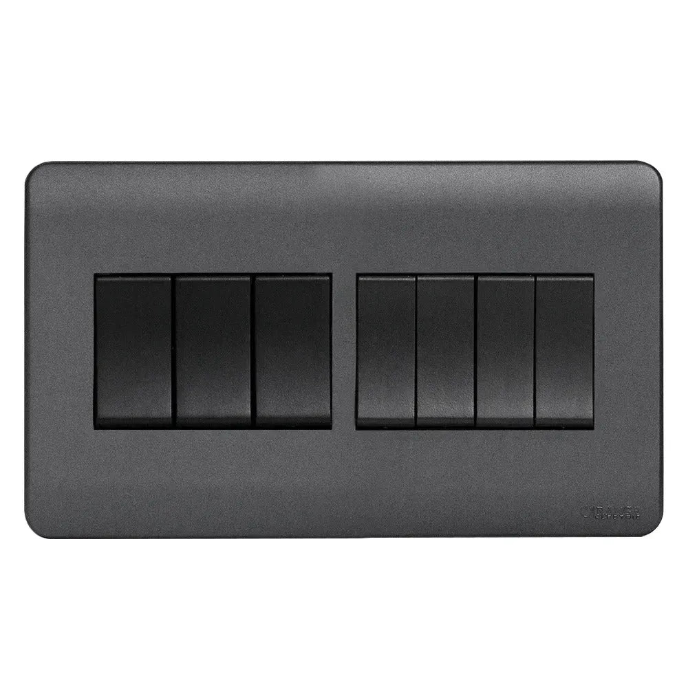 Scintilla 4 Gang Kaluwara Finish Flush Switch Price in Pakistan 