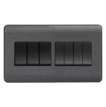 Scintilla 4 Gang Kaluwara Finish Flush Switch Price in Pakistan