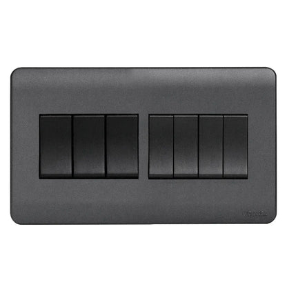 Scintilla 4 Gang Kaluwara Finish Flush Switch Price in Pakistan 