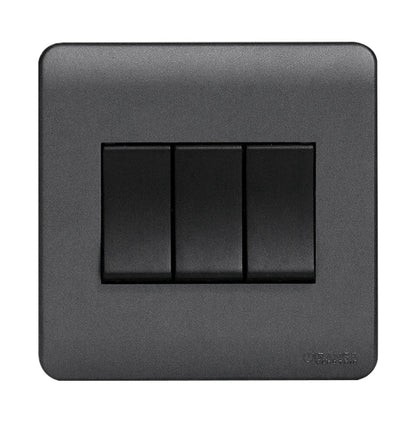 Scintilla 3 Gang Black Flush Switch Price in Pakistan 