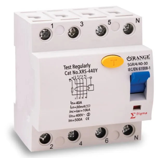 Orange Sigma 4 Pole Residual Current Circuit Breaker 230V Price in Pakistan Main image