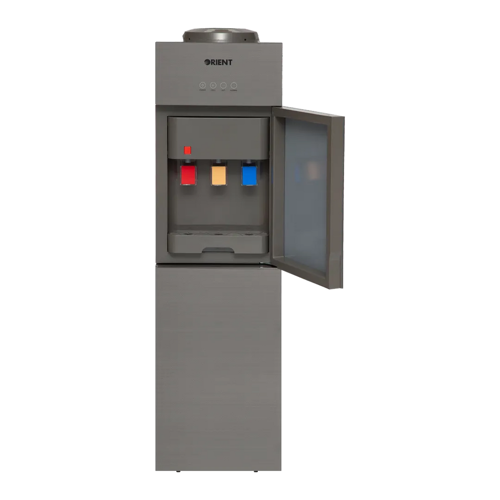 Orient Flare 3 Taps Grey Glass Door Water Dispenser