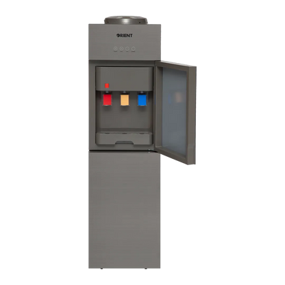 Orient Flare 3 Taps Grey Glass Door Water Dispenser