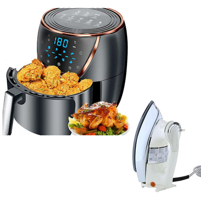 Oxford 8L Digital Air Fryer + National Deluxe Automatic Iron Combo