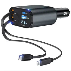 4 in 1 Retractable Car Phone Charger Price in Pakistan