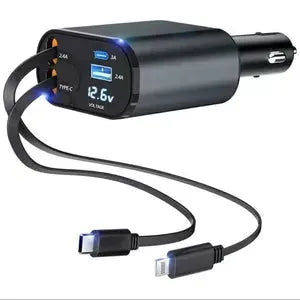 4 in 1 Retractable Car Phone Charger Price in Pakistan