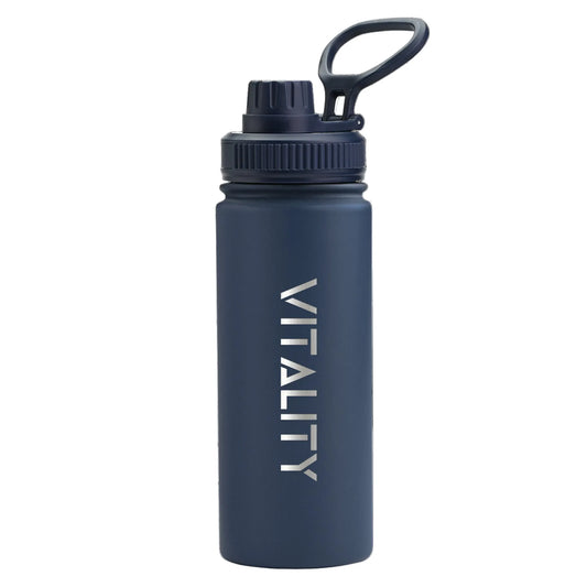 Powder Coated Water Bottle-Dark Blue Spout in Price Pakistan