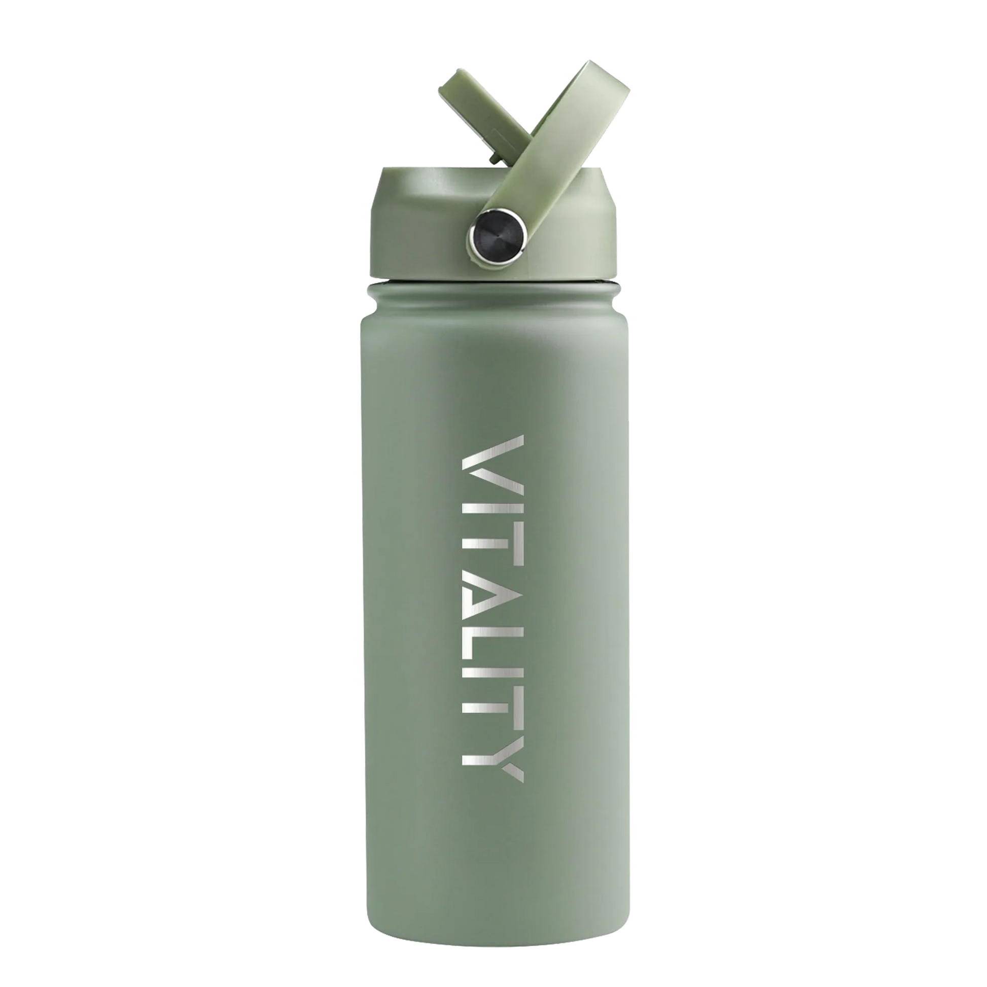 Powder Coated Water Bottle-Green Straw Price in Pakistan