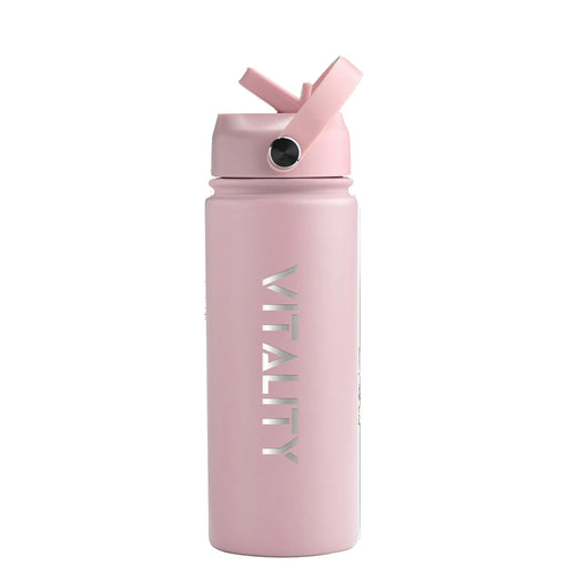 Powder Coated Water Bottle-Pink Straw Price in Pakistan