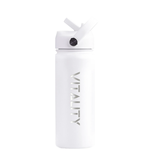 Powder Coated Water Bottle-White Straw Price in Pakistan