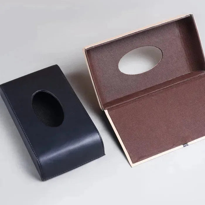 Premium PU Leather Tissue Box Black Price in Pakistan