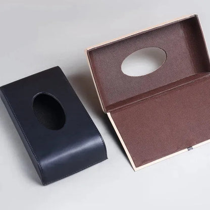 Premium PU Leather Tissue Box Black Price in Pakistan