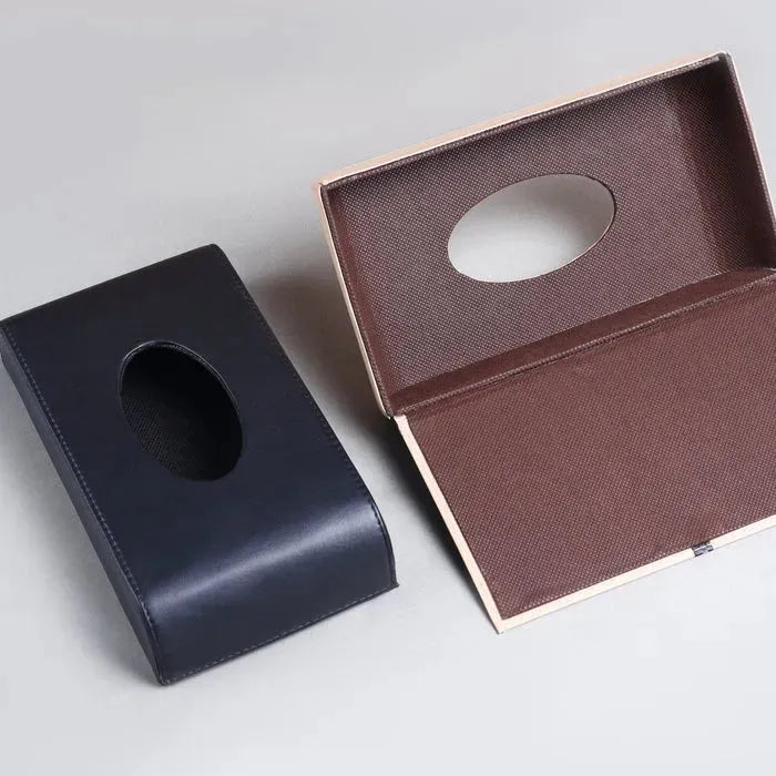 Premium PU Leather Tissue Box Black Price in Pakistan