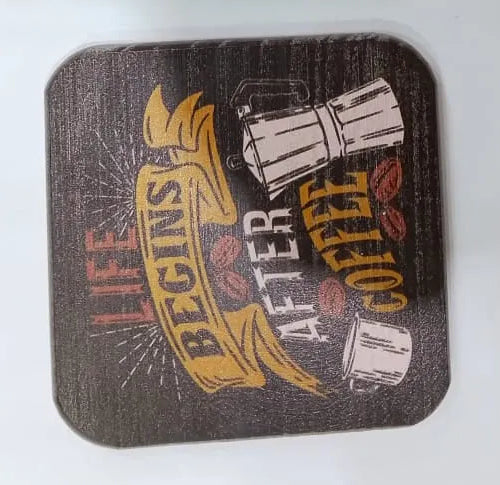 Printed Wooden Serving Tray – Artistic Pattern & Coffee Theme Price In Pakistan