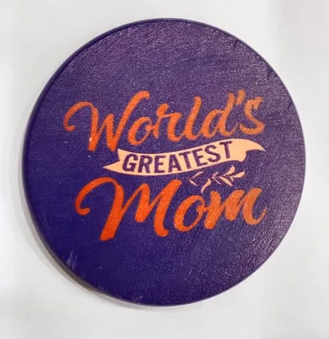 Printed Wooden Tea Coaster - Motivational Quote Design