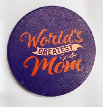 Printed Wooden Tea Coaster - Motivational Quote Design