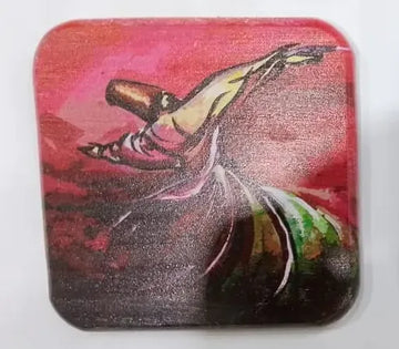 Printed Wooden Tea Coasters - Multicolor Designs Price In Pakistan