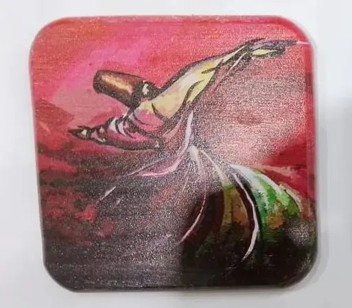 Printed Wooden Tea Coasters - Multicolor Designs Price In Pakistan Main image
