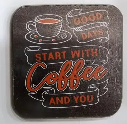 Printed Wooden Tray – Coffee Quote & Urdu Calligraphy Design
