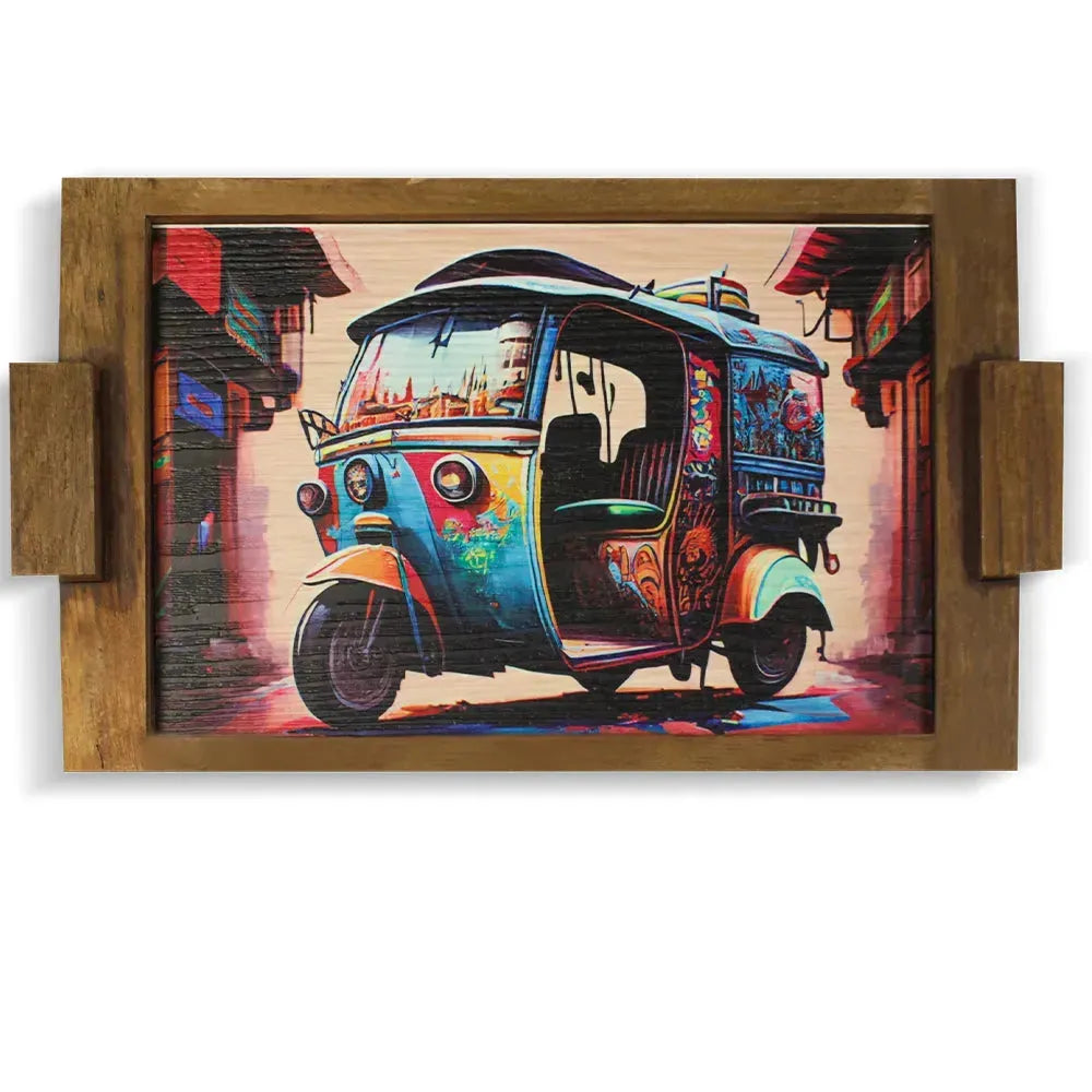 Rickshaw Art Serving Tray Price in Pakistan Main image