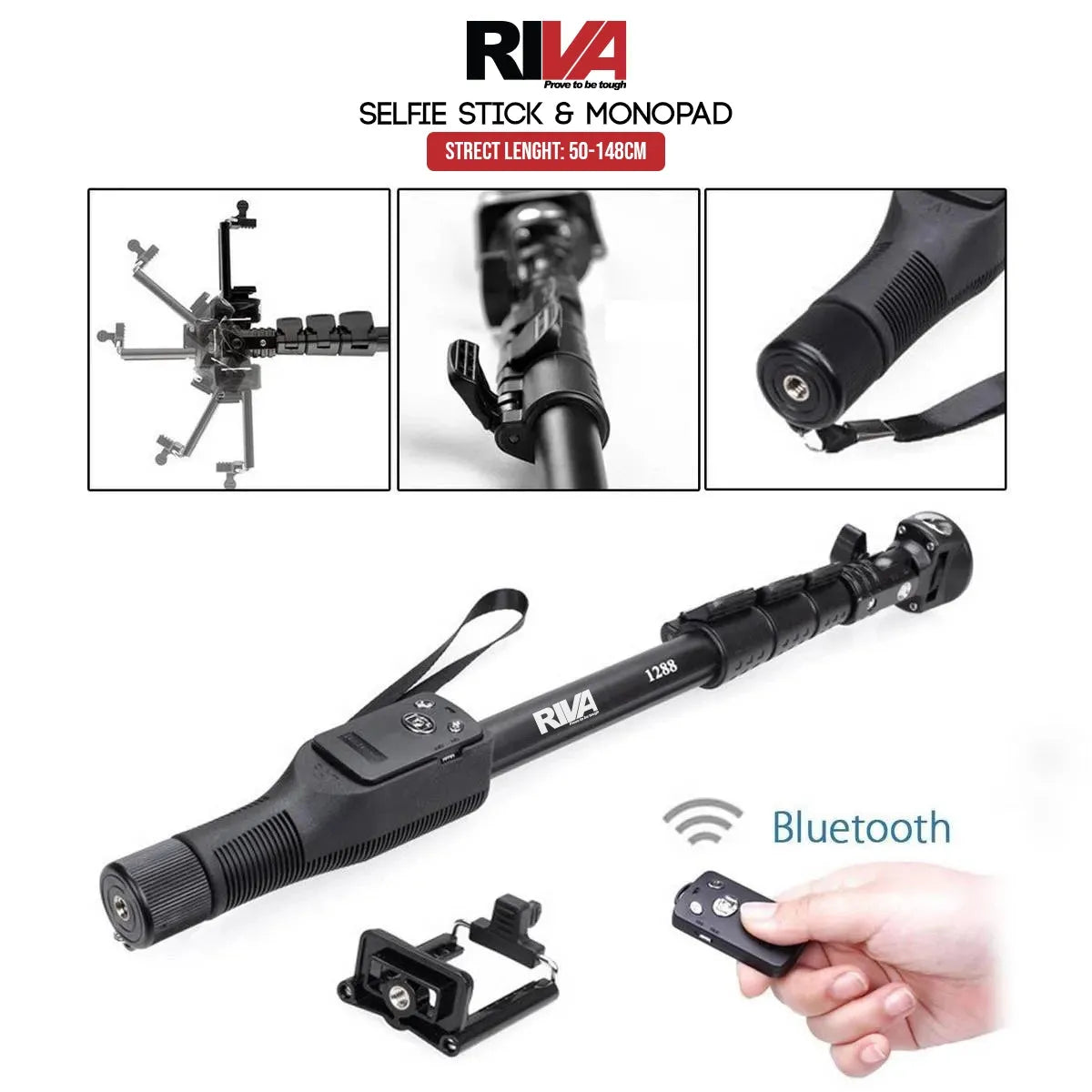 Riva 1288 – Bluetooth Selfie Stick Price in Pakistan
