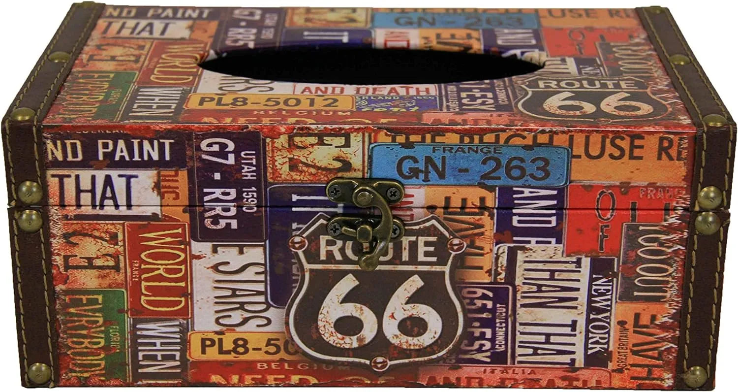 Route 66 License Plate Tissue Box Secondary image