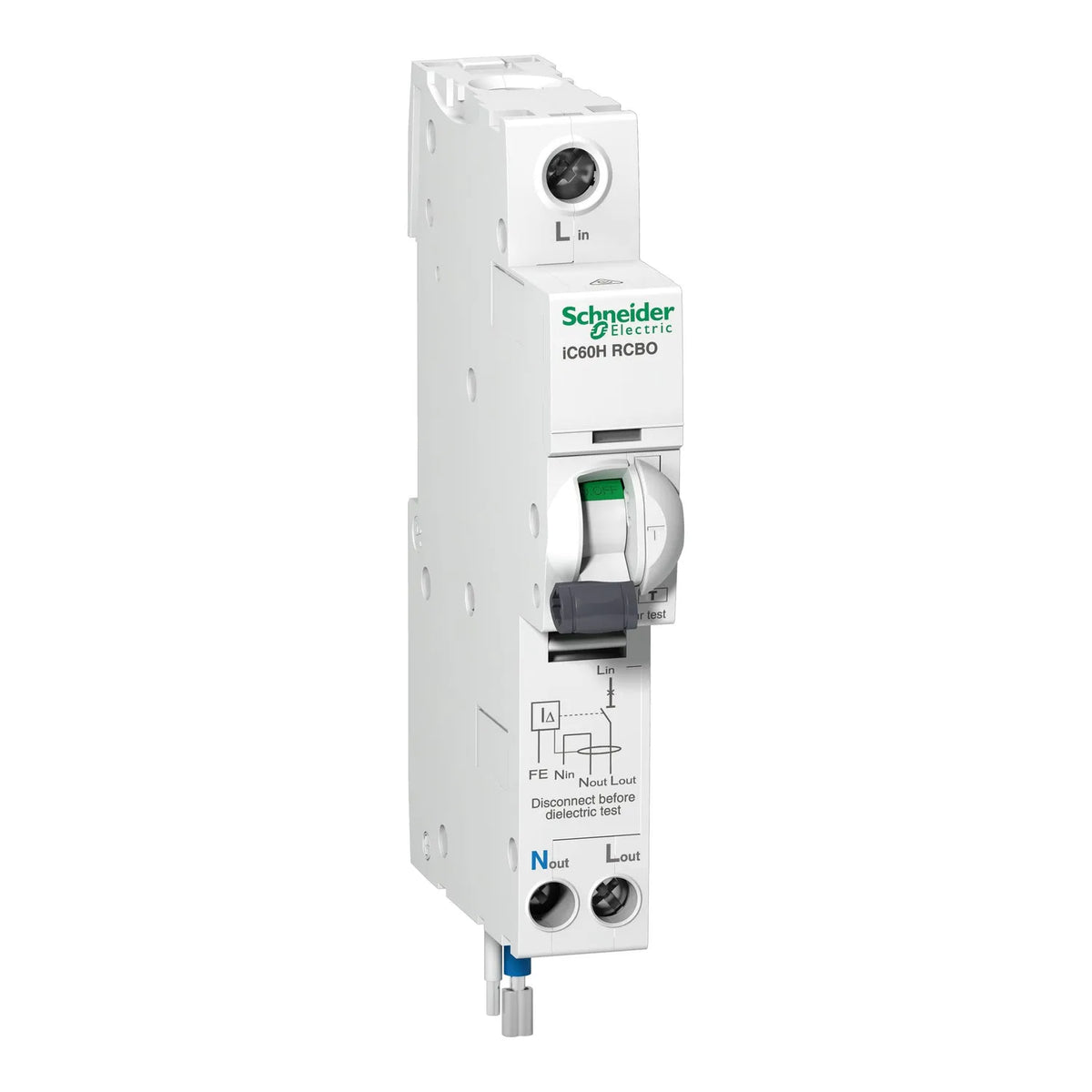 Schneider iC60H 1P + N - C curve 30mA Earth Leakage Circuit Breaker (RCBO) Main image