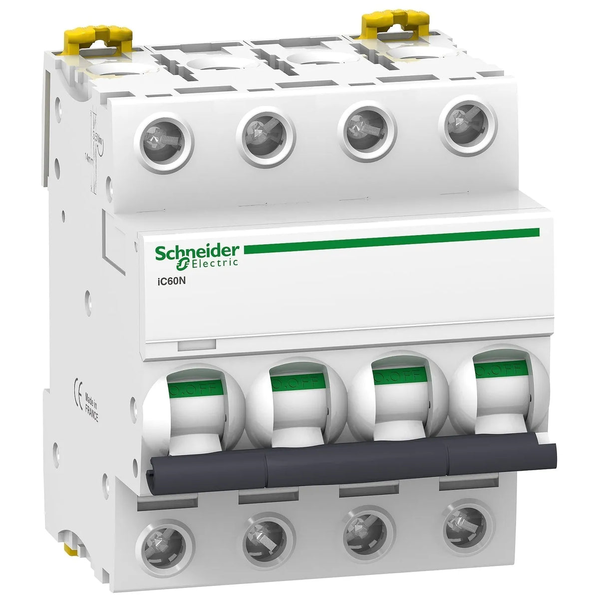Schneider iC60N 4 Pole Miniature Circuit Breaker, 6 KA   10 kA Price in Pakistan Main image