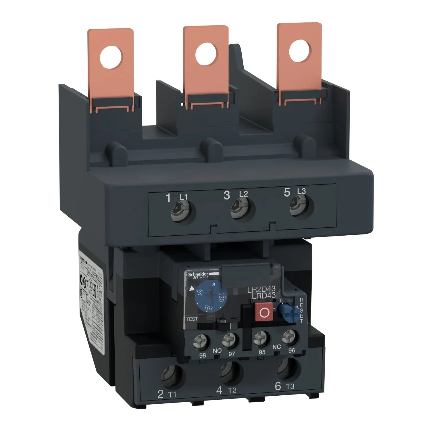 Schneider LRD4367 TeSys Deca Thermal Overload Relay - 95-120 A Secondary image