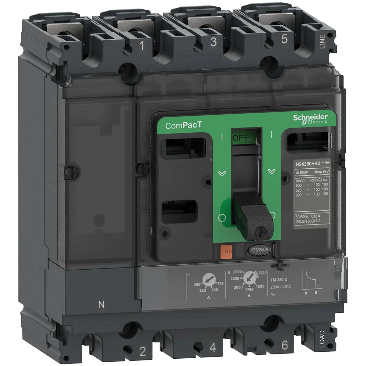 Schneider NSX250F 4 Pole Molded Case Circuit Breaker, 36 kA Price in Pakistan Main image