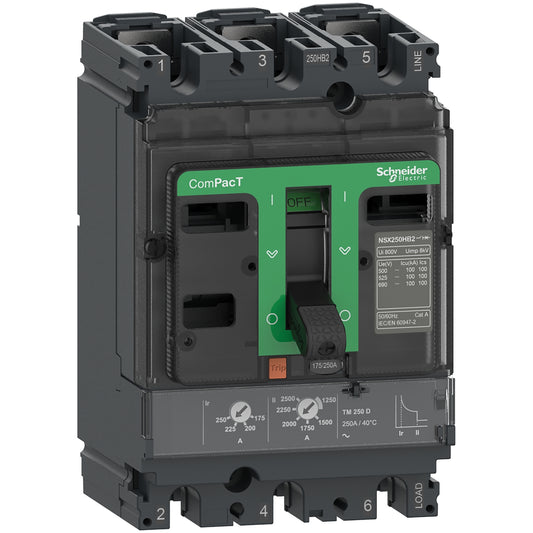 Schneider NSX250H 3P 200A TMD Circuit Breaker 70 KA Price in Pakistan