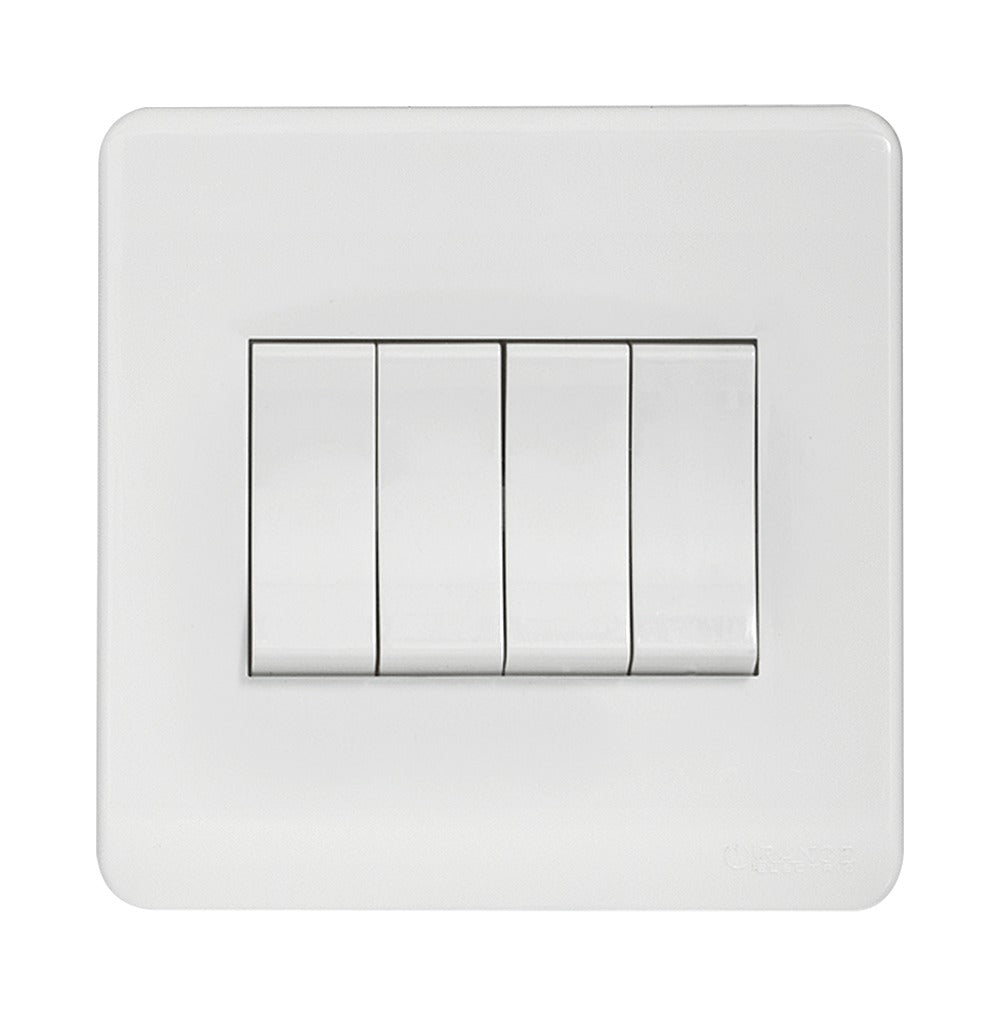 Scintilla 4 Gang White Flush Switch Price in Pakistan 