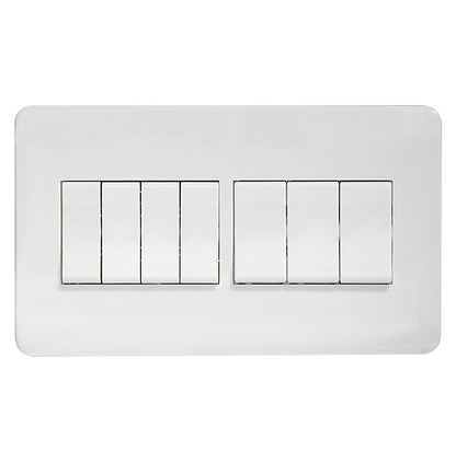 Scintilla 7 Gang White Flush Switch Price in Pakistan 