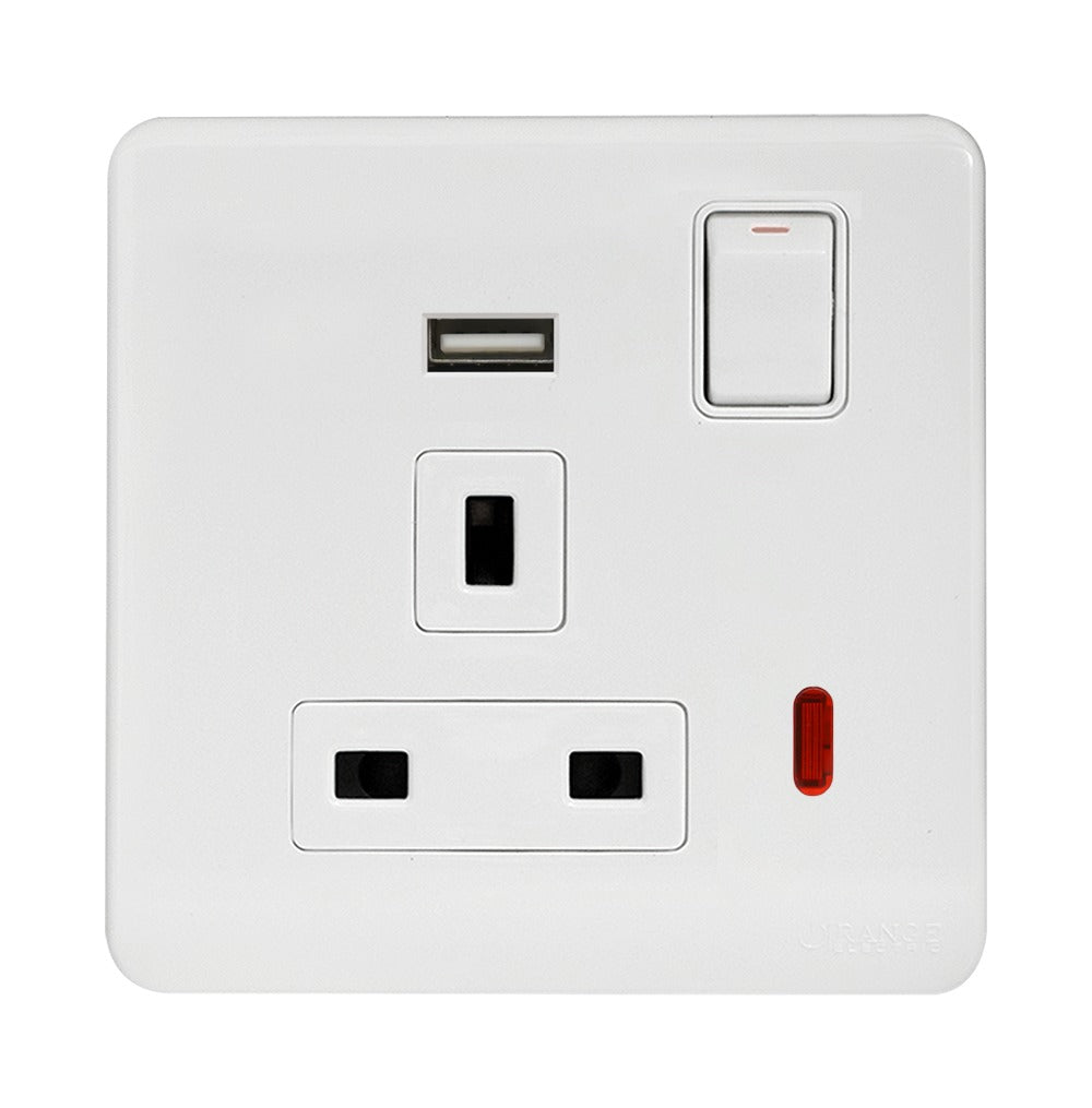Scintilla Single Switched Socket Outlet + 2.1 Type A Usb Price in Pakistan 