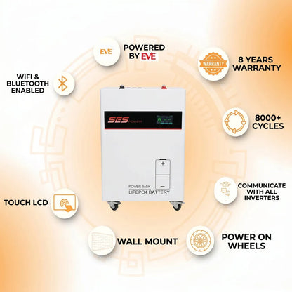 SES Power Bank 16.07kWh 51.2V 314Ah Lithium Battery