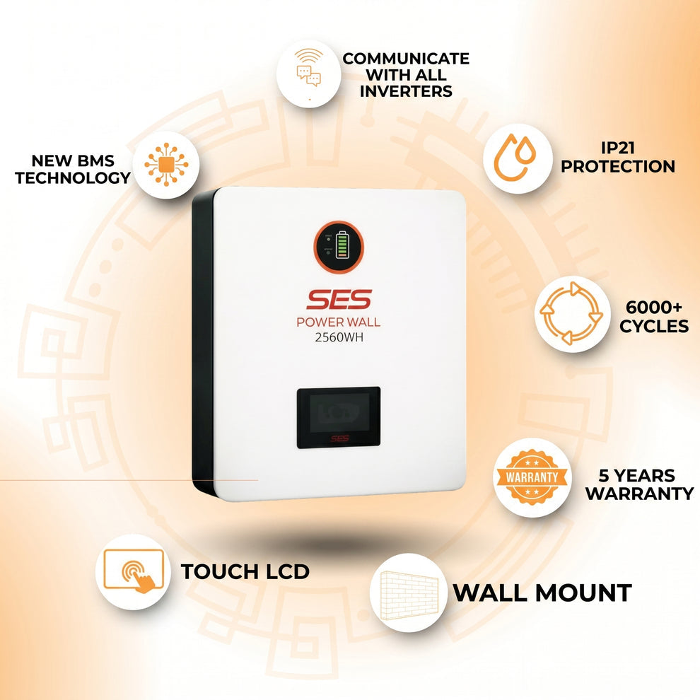 SES Powerwall 2.5kWh 25.6V 100Ah Lithium Battery