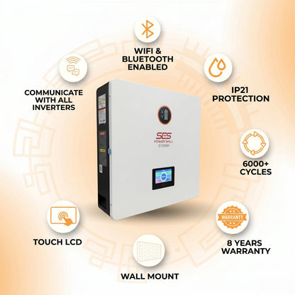 SES Powerwall 5.12kWh 51.2V 100Ah Lithium Battery