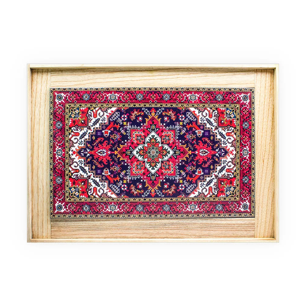 Sindhi Design Wooden Serving Stand Table Secondary image