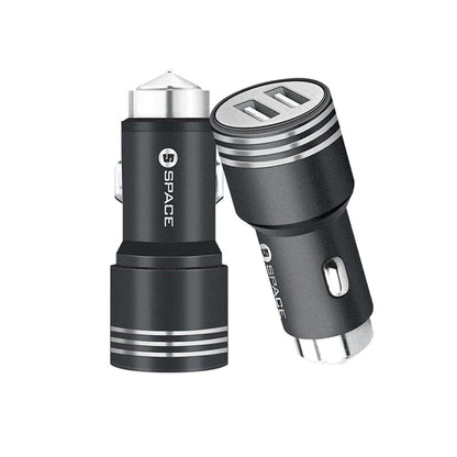 Space CC-155 Dual Port USB 3.4A Metal Car Charger Price in Pakistan