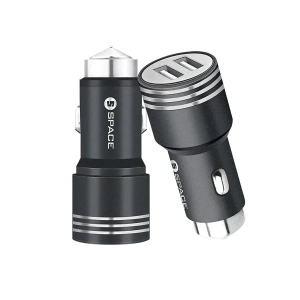 Space Dual Port USB 3.4A Metal Car Charger Secondary image