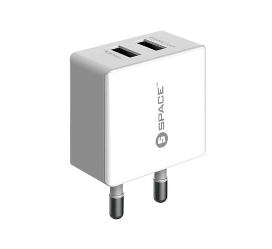 Space Dual Port USB 2.4A Wall Charger Price in Pakistan