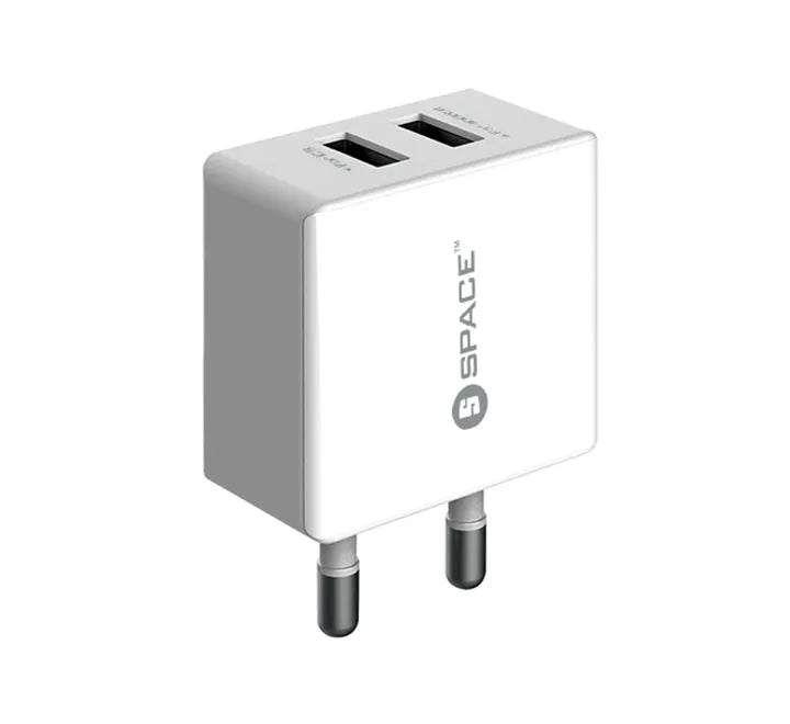 Space Dual Port USB 2.4A Wall Charger Price in Pakistan Main image