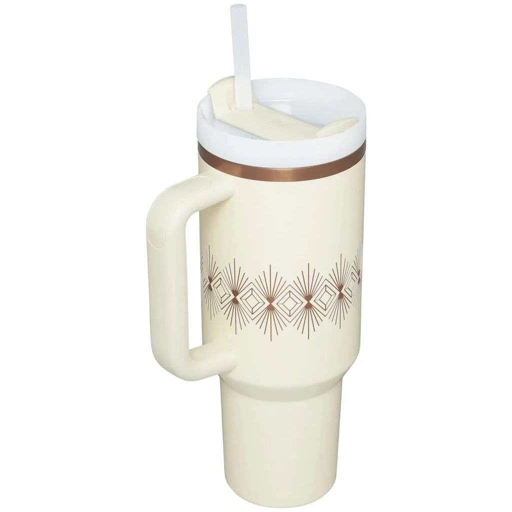 Stanley 1.20 L | Cream Gloss Deco The Quencher H2.0 FlowState‰ã¢ Tumbler | 40 OZ (Special Edition )